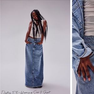 Free People Come As You Are denim maxi